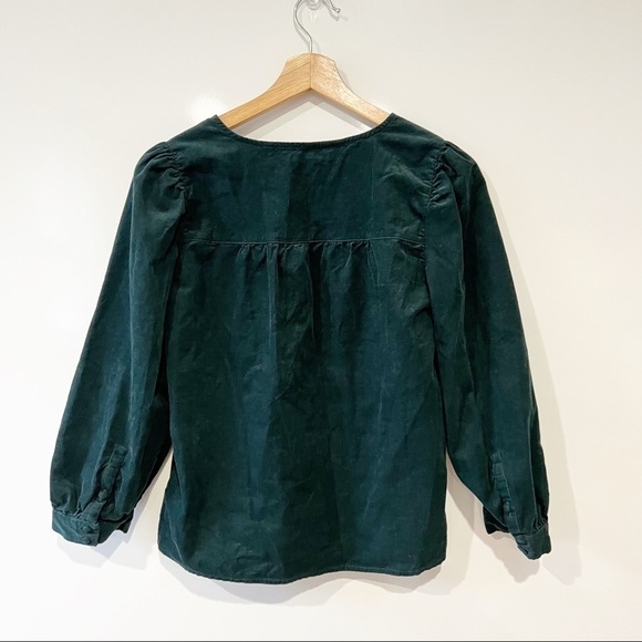 Madewell Corduroy Kinston Side-Button Wrap Top - Picture 7 of 14